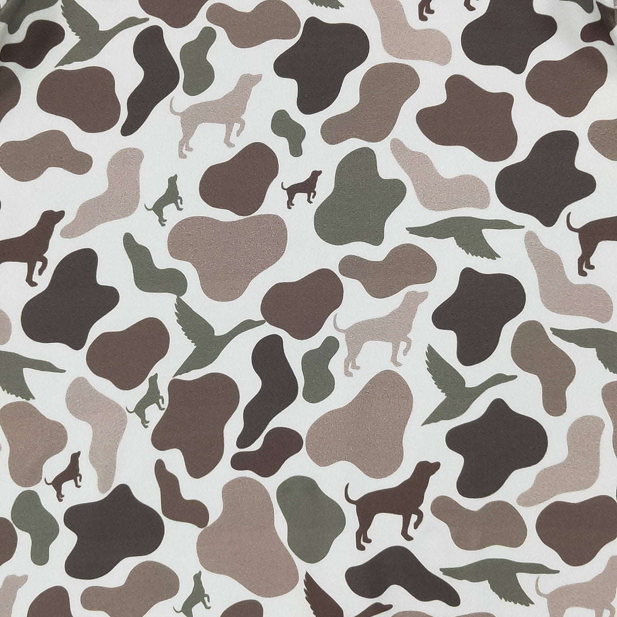 Dog Duck Hunt Camo Boy Romper