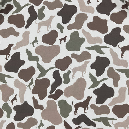 Dog Duck Hunt Camo Boy Romper