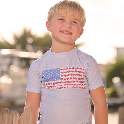 Boys Swim Rashguard - Coastal Crab