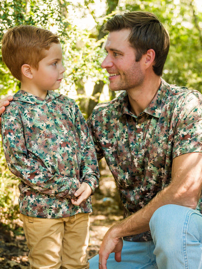 Boys Classic Camo Performance Hooded Shirt