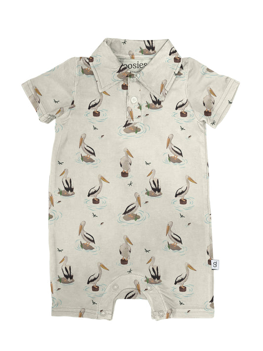 Pelicans SS Polo Romper