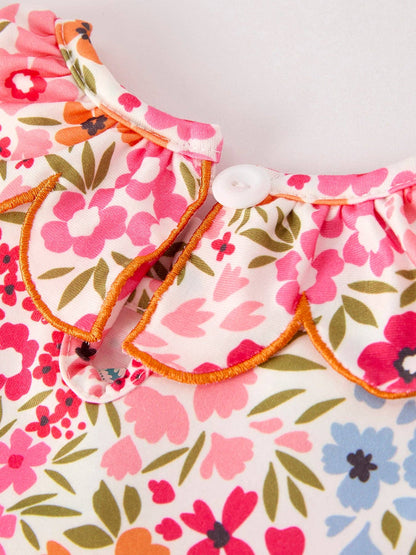 Floral Pumpkin Smock Dress