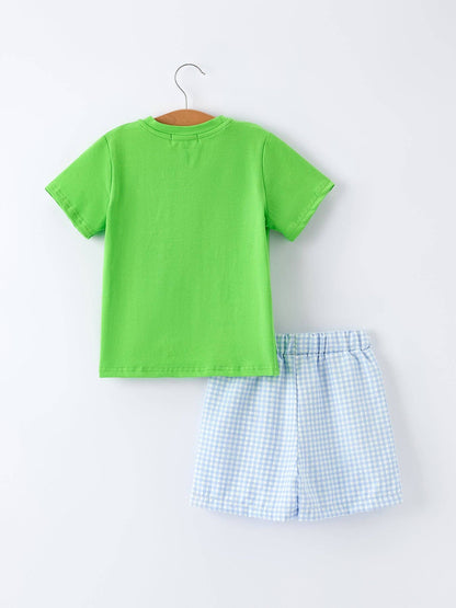 Smocked Alligator Short Set