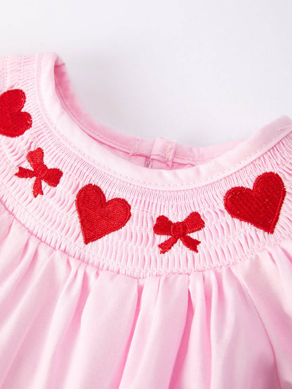 Pink Smocked Valentine Bubble