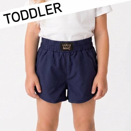 NAVY TODDLER LULU MAC SHORT