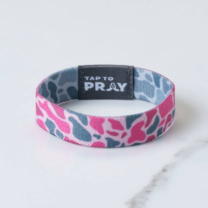 Tap To Pray™ Wristbands - River Rock Camo Pink & Ash