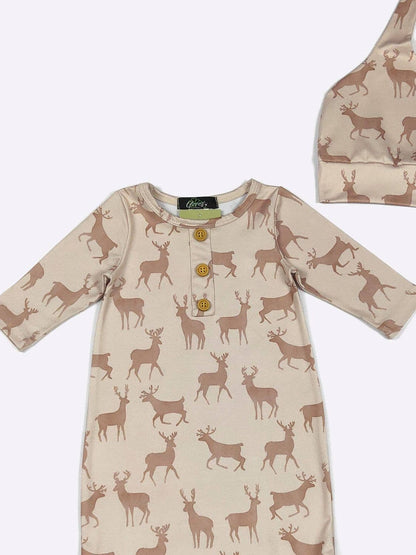 Deer Baby Knotted Gown