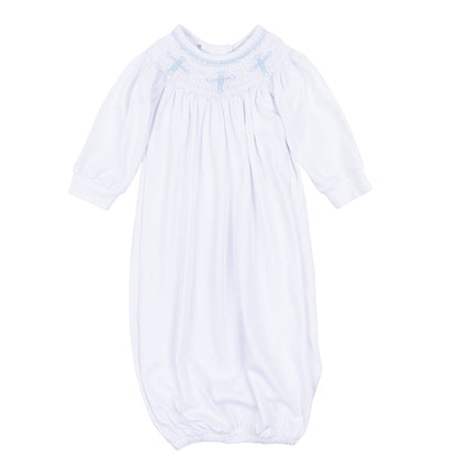 Forever Blessed Bishop Gown - White Light Blue
