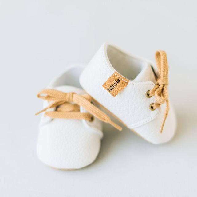Baby Boy White Vegan Leather Shoes
