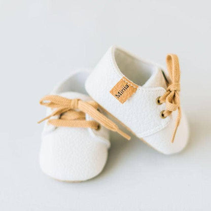 Baby Boy White Vegan Leather Shoes