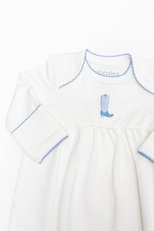 Pip Embroidered Gown -Blue Boot