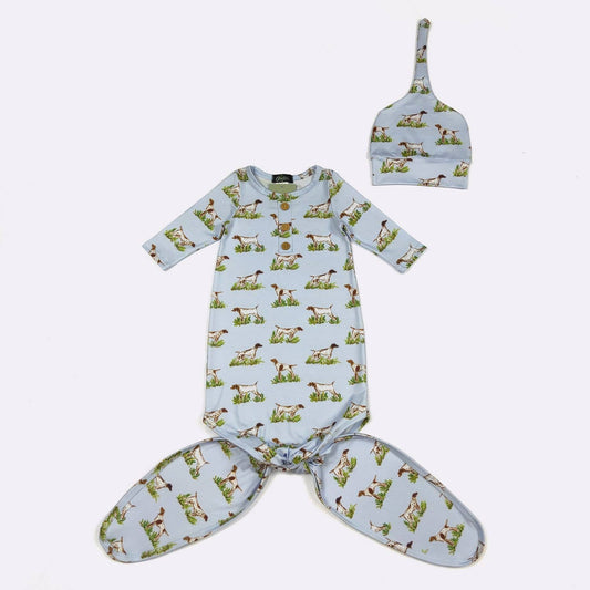 Pointer Hunt Baby Knotted Gown