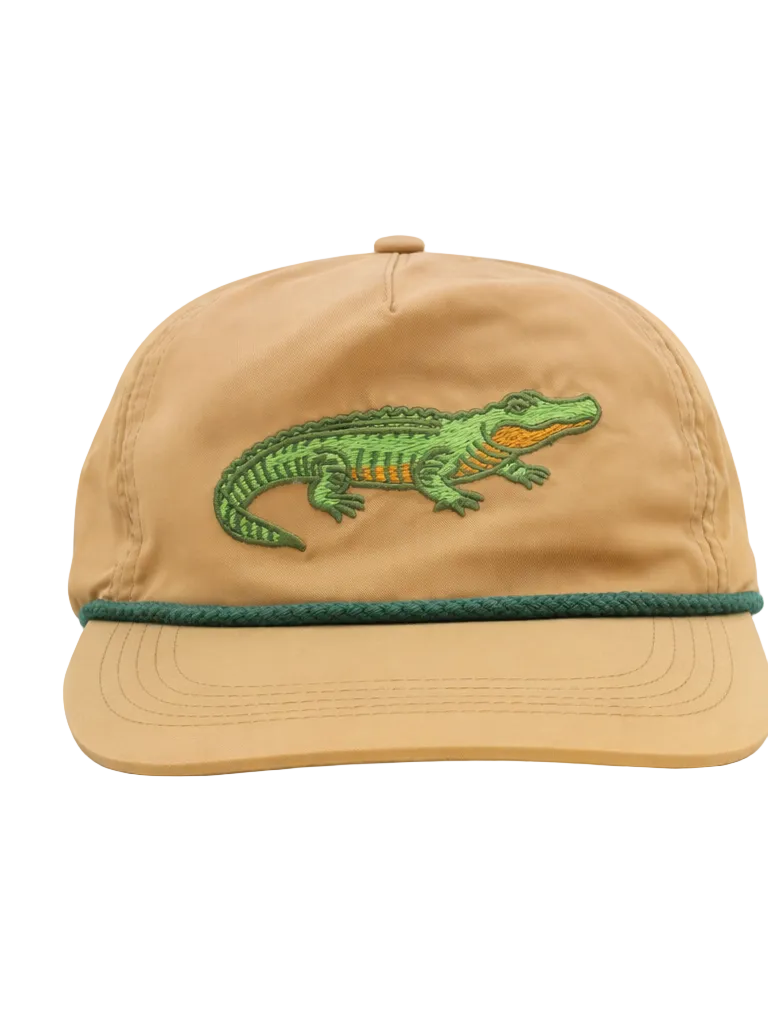 Alligator Rope Cap, Khaki