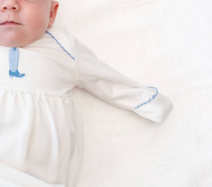 Pip Embroidered Gown -Blue Boot
