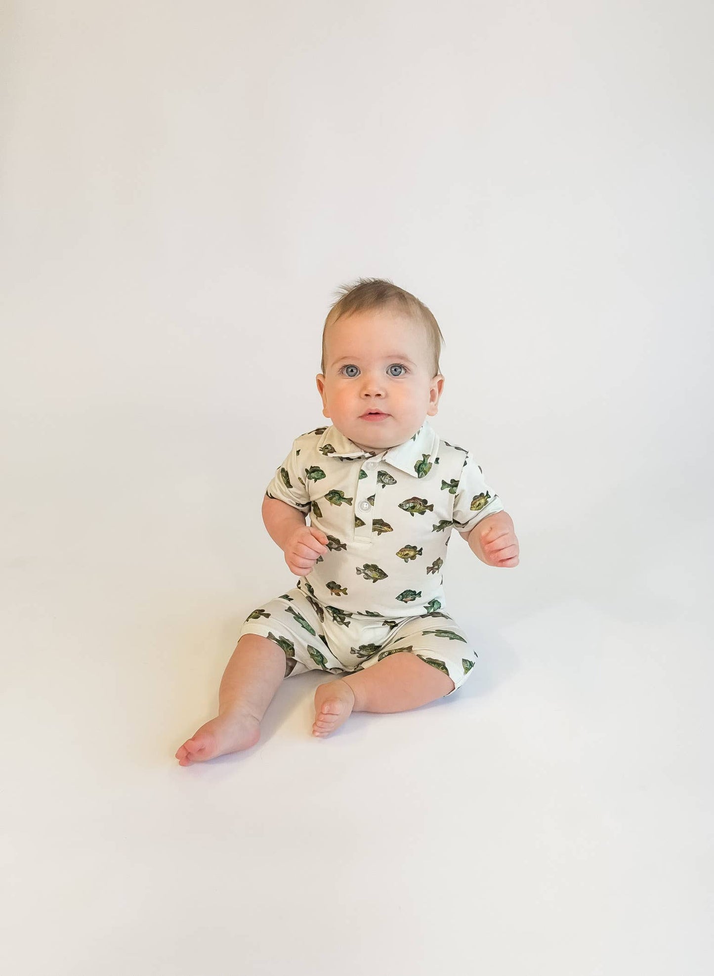 Lake Fish SS Polo Romper