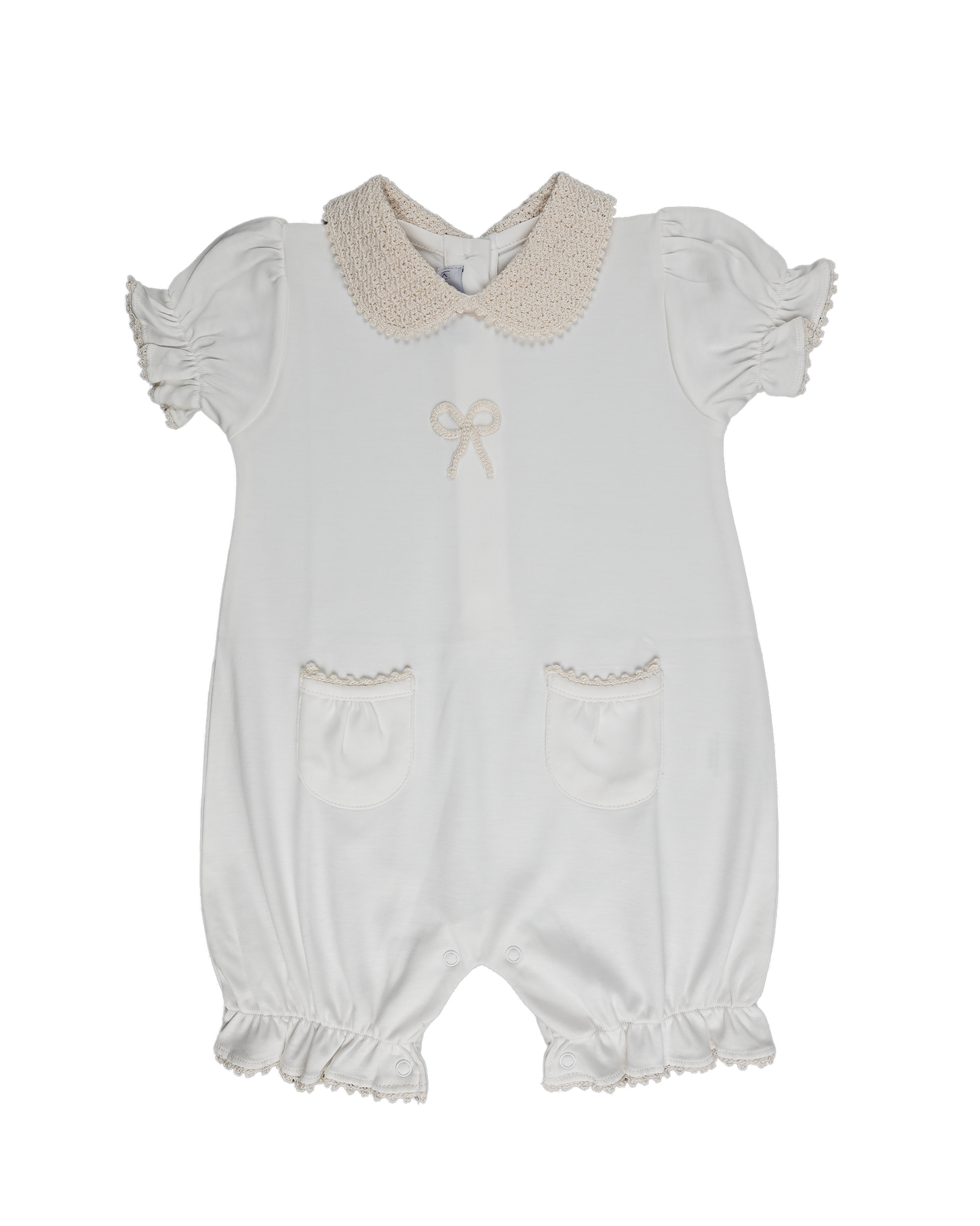 Cream Knit Pima Romper