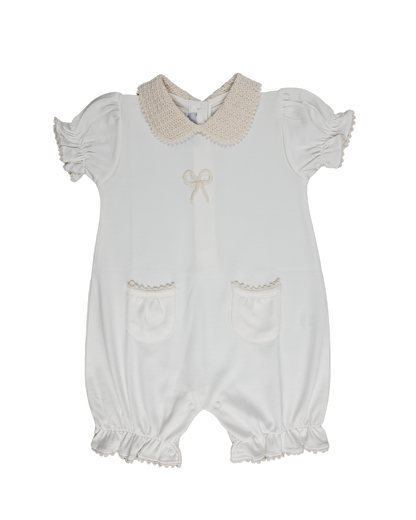 Cream Knit Pima Romper