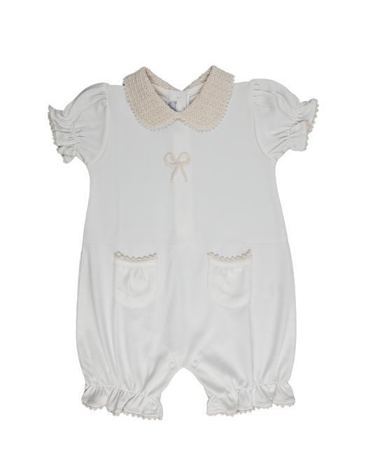 Cream Knit Pima Romper