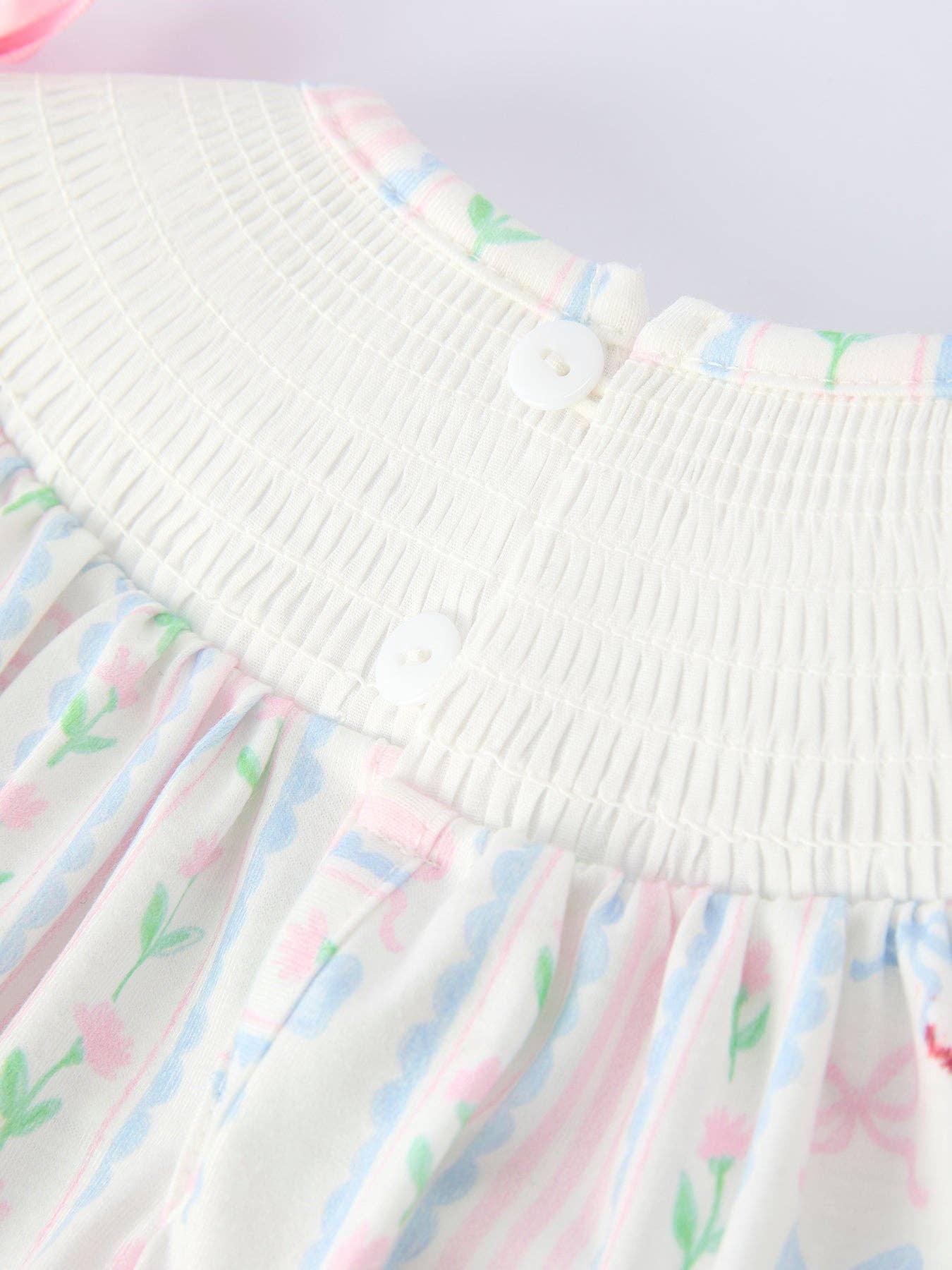 Pretty Bow Smocked Dress