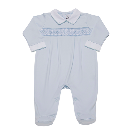 Baby Blue Points Smock Pima Jumpsuit