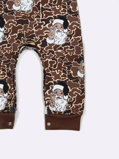 Camo Santa Boy Romper