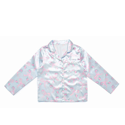 Floral Print Satin Pajama Set with Headband