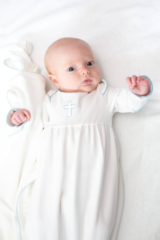 Blue Cross (Easter/Baptism/Christian) Infant Gown