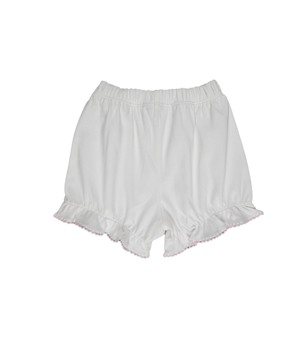 Baby Girl Cream and Pink Tie Pima Dress Diaper Cover