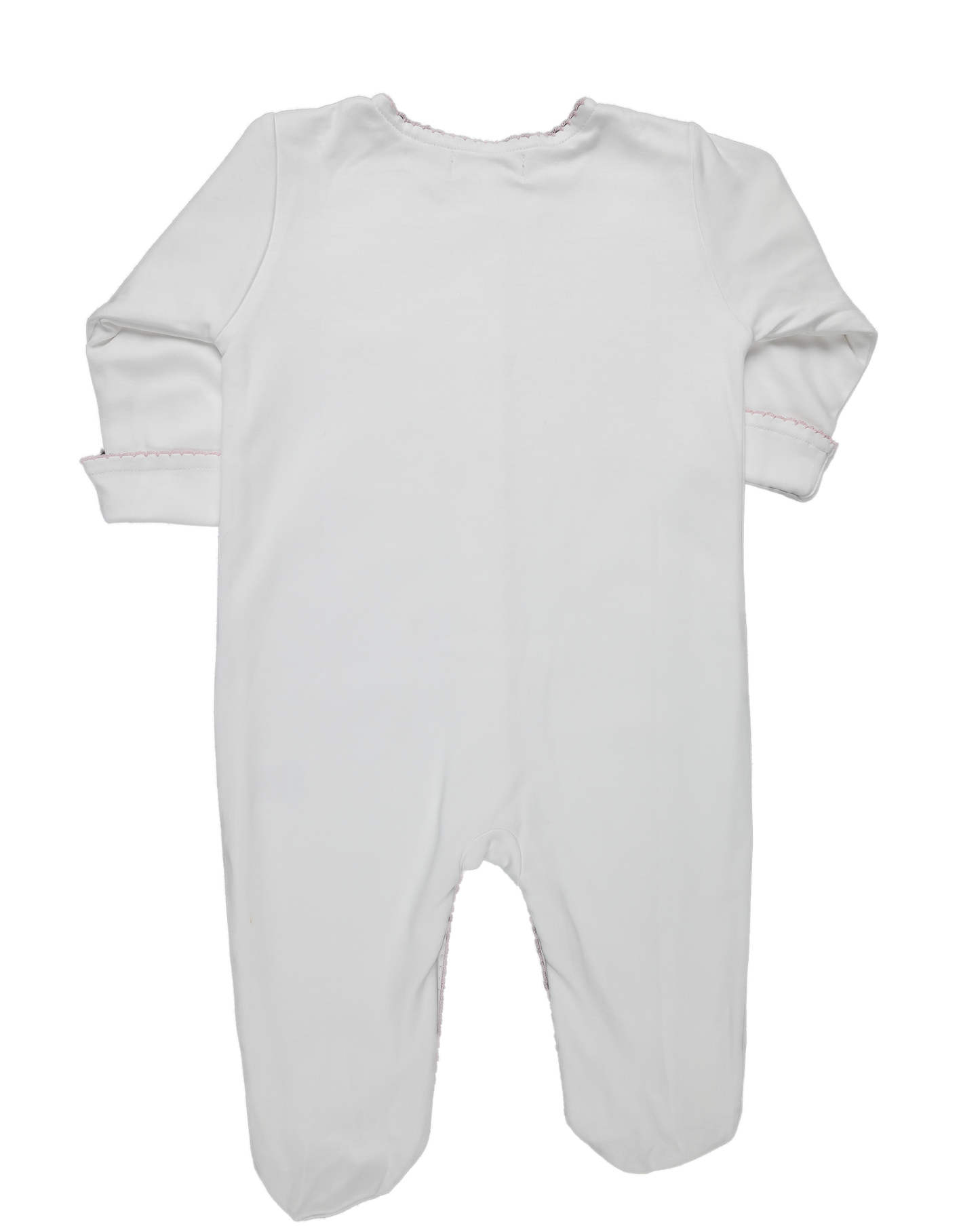 Baby Girl Line Roses Double Side Open Front Pima Jumpsuit