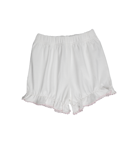 Baby Girl Cream and Pink Tie Pima Dress Diaper Cover