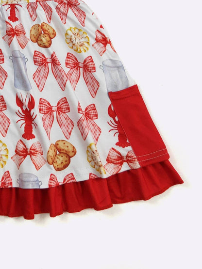 Crawfish Coquette Girls Dress