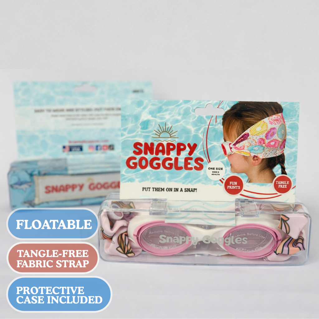 Kids Swim Goggles – Floatable Fabric Strap (Ages 3+)