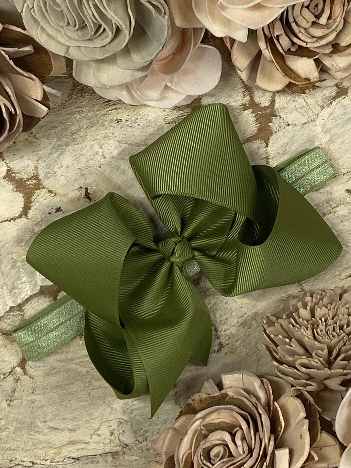 Classic Grosgrain Hair Bow - Satin Headband - 4.5"