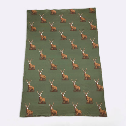 Hunter Green Buck Blanket