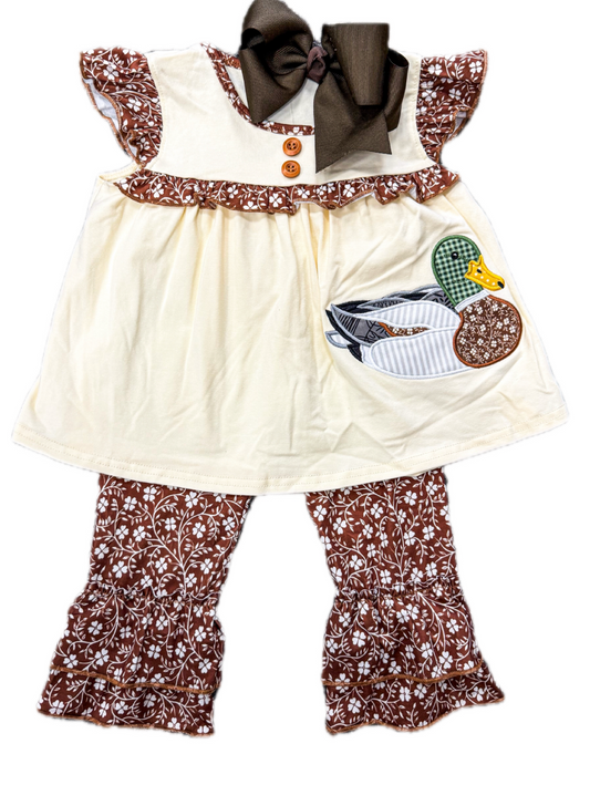 Mallard Patchwork Ruffle Pant Set