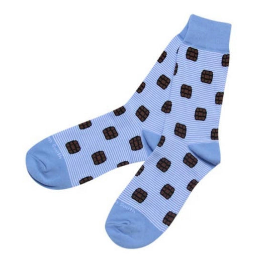 Light blue stripe Bourbon Barrel socks