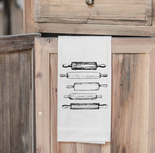 Rolling pin tea towel